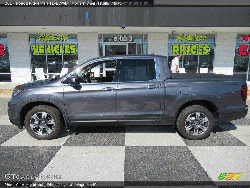 Modern Steel Metallic / Black 2017 Honda Ridgeline RTL-E AWD