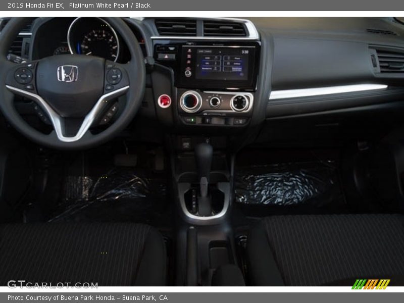 Platinum White Pearl / Black 2019 Honda Fit EX