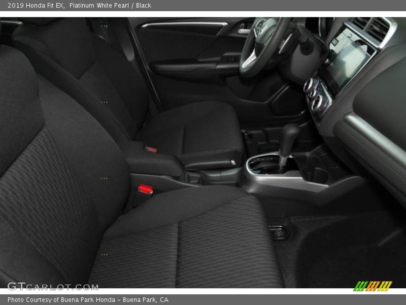 Platinum White Pearl / Black 2019 Honda Fit EX