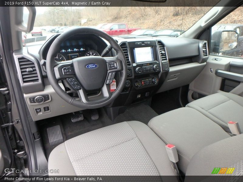  2019 F150 XLT SuperCab 4x4 Earth Gray Interior