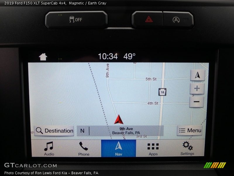 Navigation of 2019 F150 XLT SuperCab 4x4
