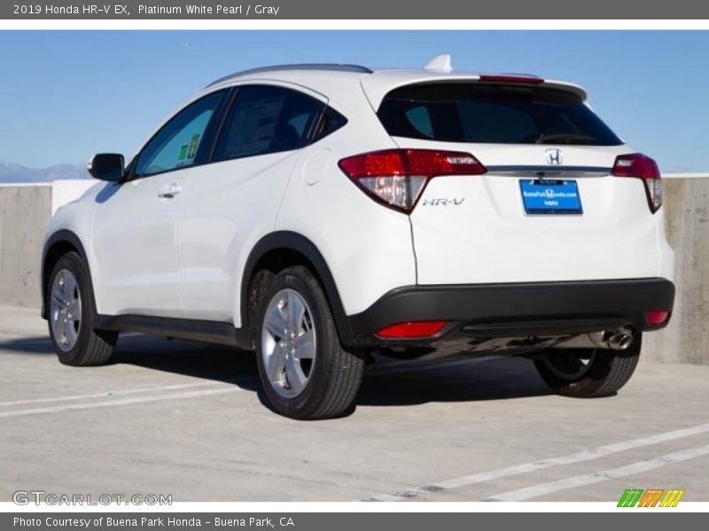 Platinum White Pearl / Gray 2019 Honda HR-V EX