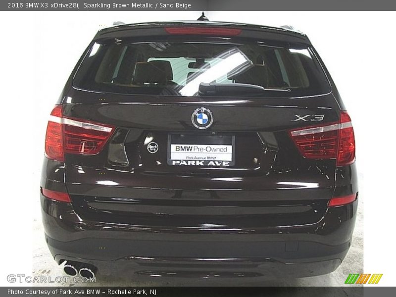 Sparkling Brown Metallic / Sand Beige 2016 BMW X3 xDrive28i