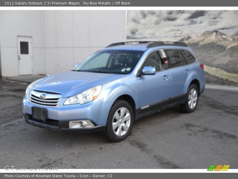 Sky Blue Metallic / Off Black 2011 Subaru Outback 2.5i Premium Wagon