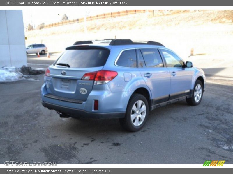 Sky Blue Metallic / Off Black 2011 Subaru Outback 2.5i Premium Wagon