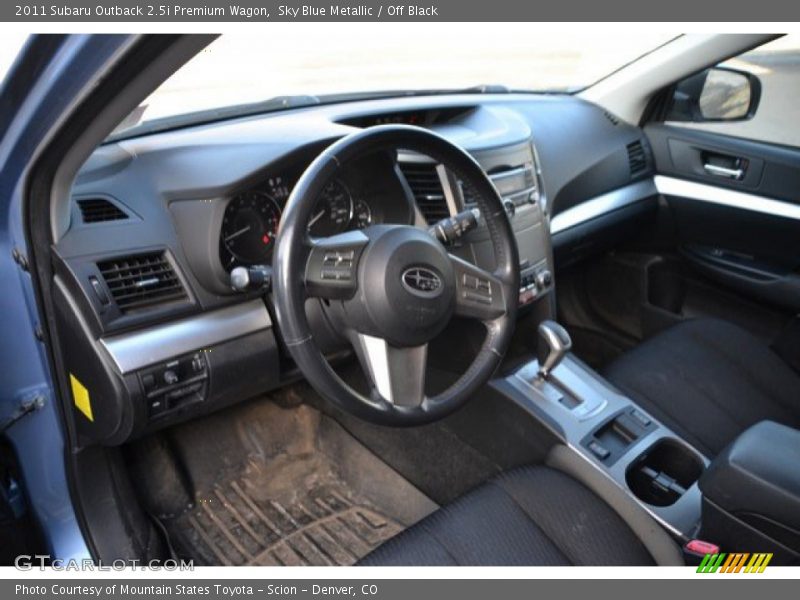 Sky Blue Metallic / Off Black 2011 Subaru Outback 2.5i Premium Wagon