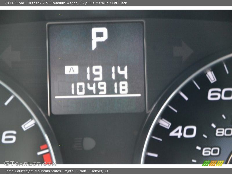 Sky Blue Metallic / Off Black 2011 Subaru Outback 2.5i Premium Wagon
