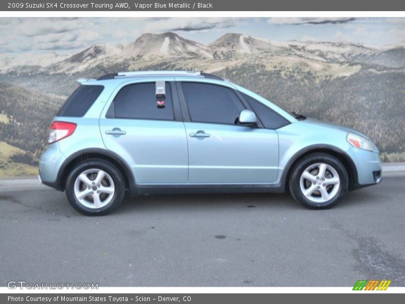Vapor Blue Metallic / Black 2009 Suzuki SX4 Crossover Touring AWD