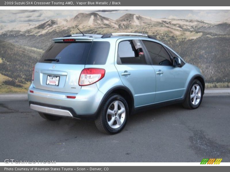 Vapor Blue Metallic / Black 2009 Suzuki SX4 Crossover Touring AWD