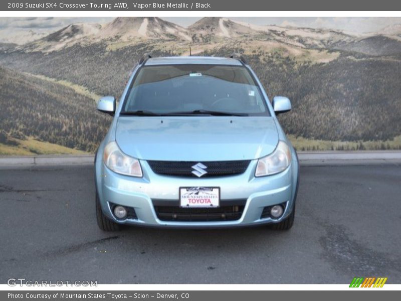 Vapor Blue Metallic / Black 2009 Suzuki SX4 Crossover Touring AWD