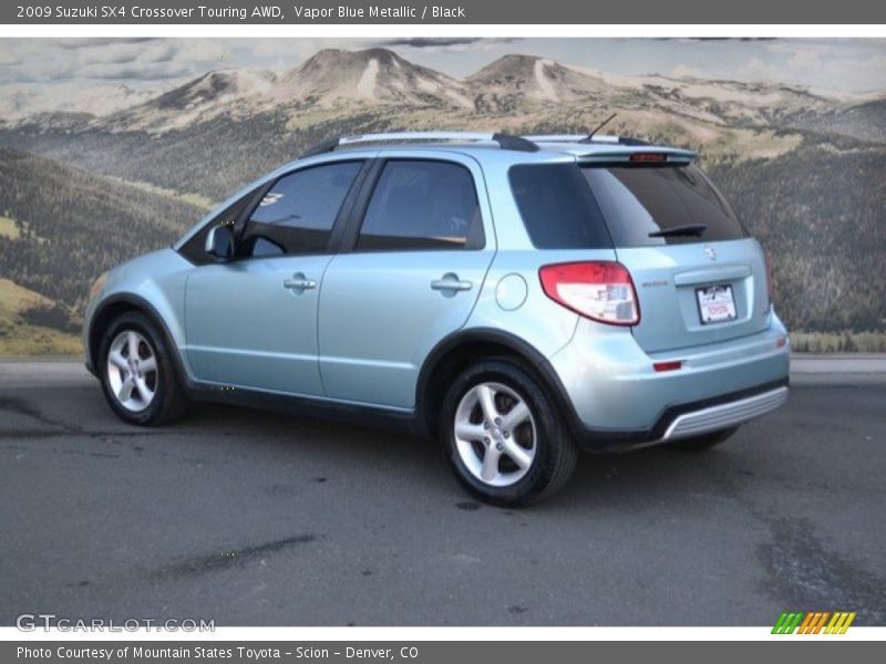 Vapor Blue Metallic / Black 2009 Suzuki SX4 Crossover Touring AWD