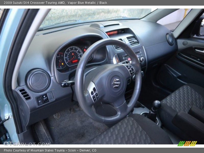 Vapor Blue Metallic / Black 2009 Suzuki SX4 Crossover Touring AWD