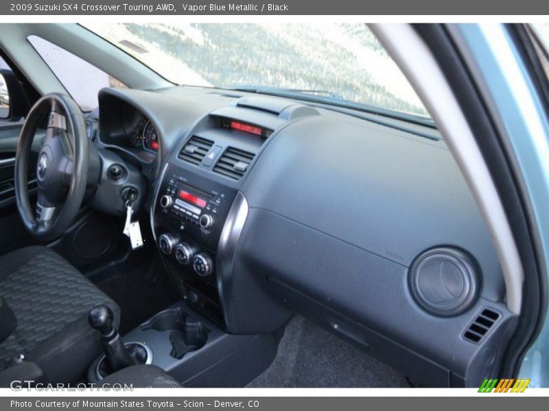 Vapor Blue Metallic / Black 2009 Suzuki SX4 Crossover Touring AWD