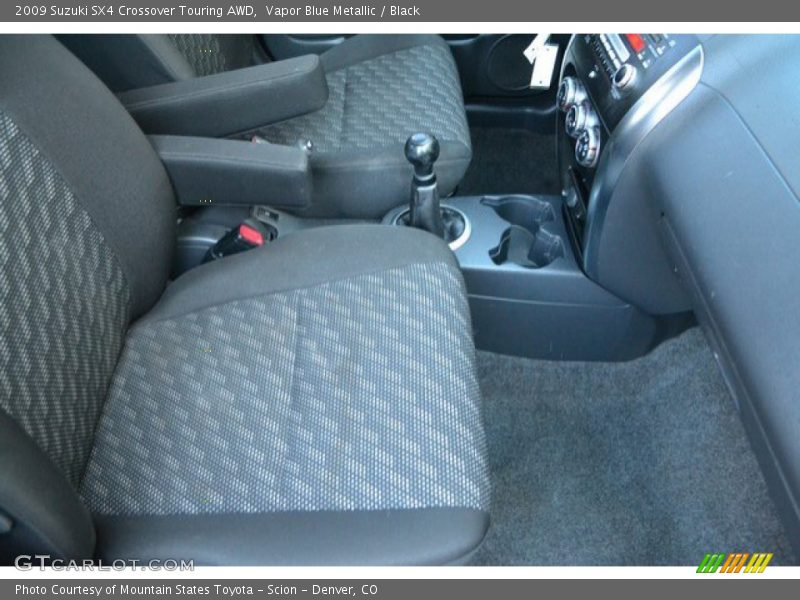 Vapor Blue Metallic / Black 2009 Suzuki SX4 Crossover Touring AWD