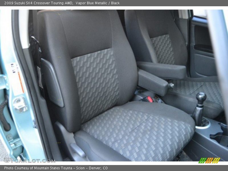 Vapor Blue Metallic / Black 2009 Suzuki SX4 Crossover Touring AWD
