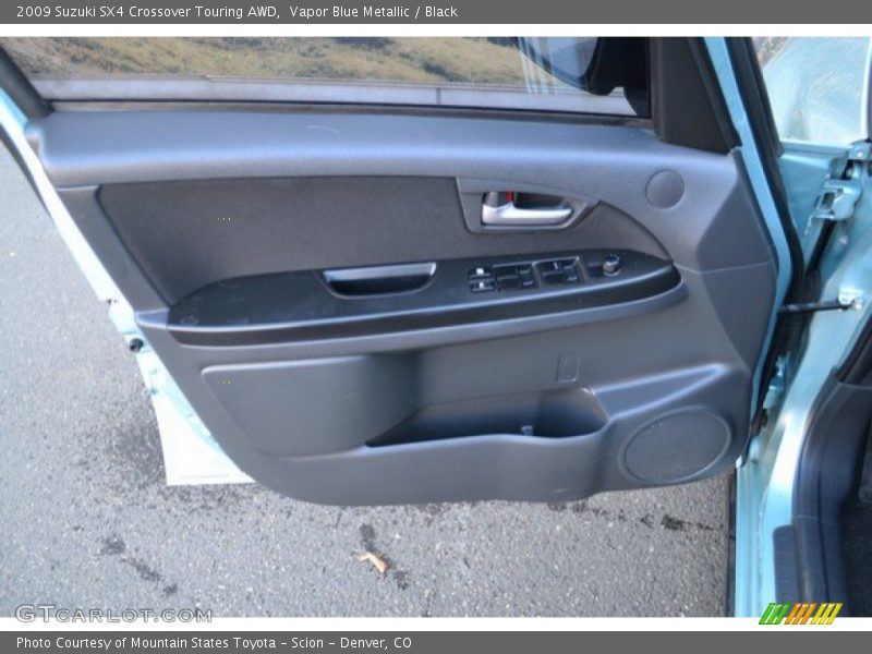 Vapor Blue Metallic / Black 2009 Suzuki SX4 Crossover Touring AWD