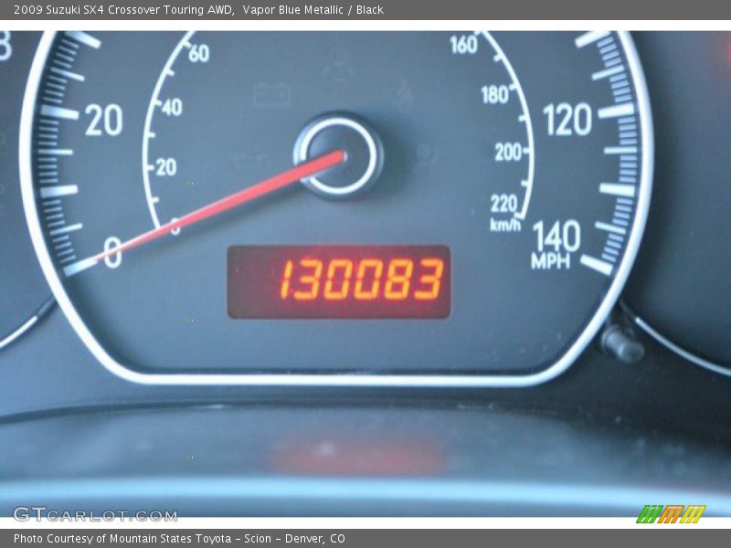 Vapor Blue Metallic / Black 2009 Suzuki SX4 Crossover Touring AWD