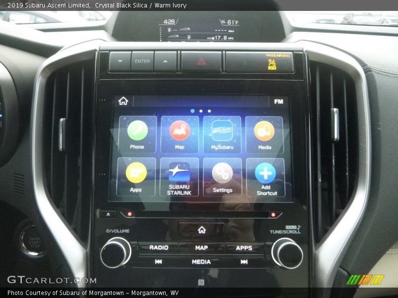 Crystal Black Silica / Warm Ivory 2019 Subaru Ascent Limited