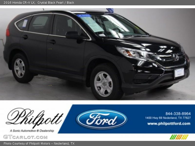 Crystal Black Pearl / Black 2016 Honda CR-V LX