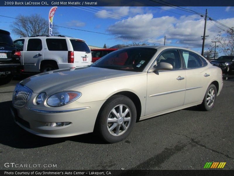 Gold Mist Metallic / Neutral 2009 Buick LaCrosse CXL