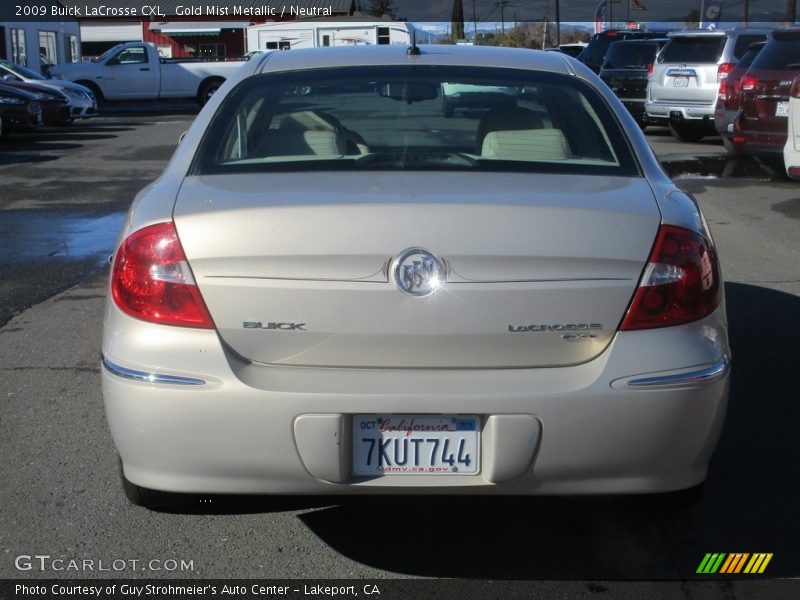 Gold Mist Metallic / Neutral 2009 Buick LaCrosse CXL