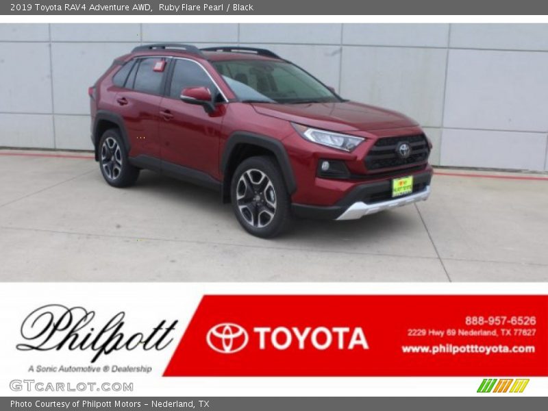 Ruby Flare Pearl / Black 2019 Toyota RAV4 Adventure AWD