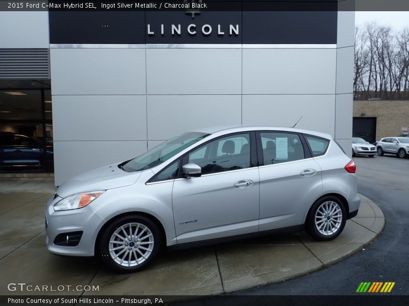 Ingot Silver Metallic / Charcoal Black 2015 Ford C-Max Hybrid SEL