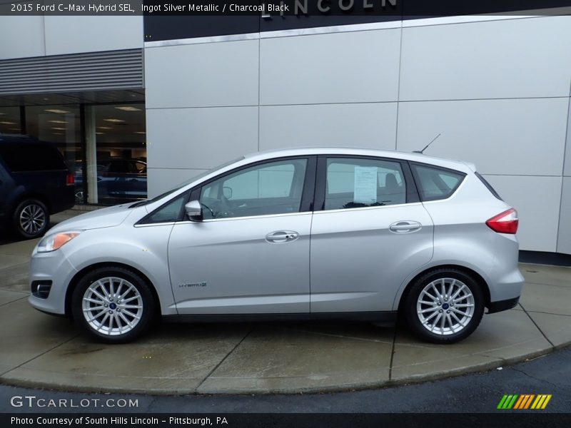 Ingot Silver Metallic / Charcoal Black 2015 Ford C-Max Hybrid SEL