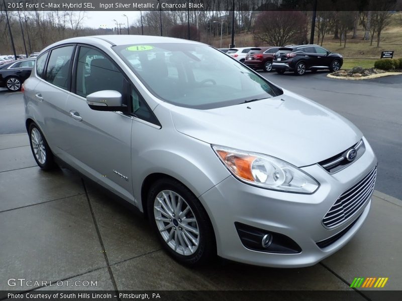 Ingot Silver Metallic / Charcoal Black 2015 Ford C-Max Hybrid SEL