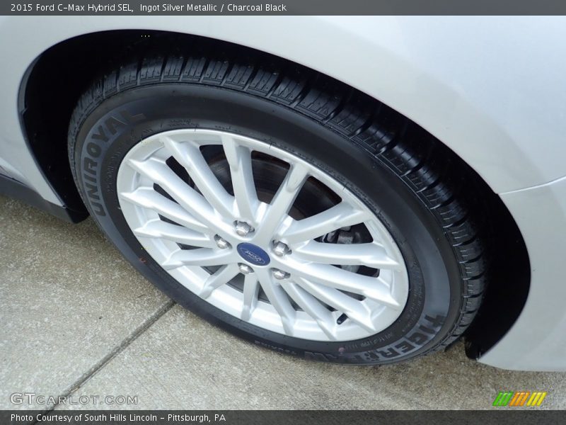 Ingot Silver Metallic / Charcoal Black 2015 Ford C-Max Hybrid SEL