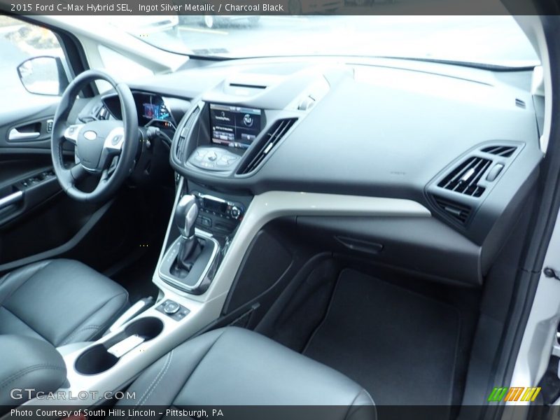 Ingot Silver Metallic / Charcoal Black 2015 Ford C-Max Hybrid SEL