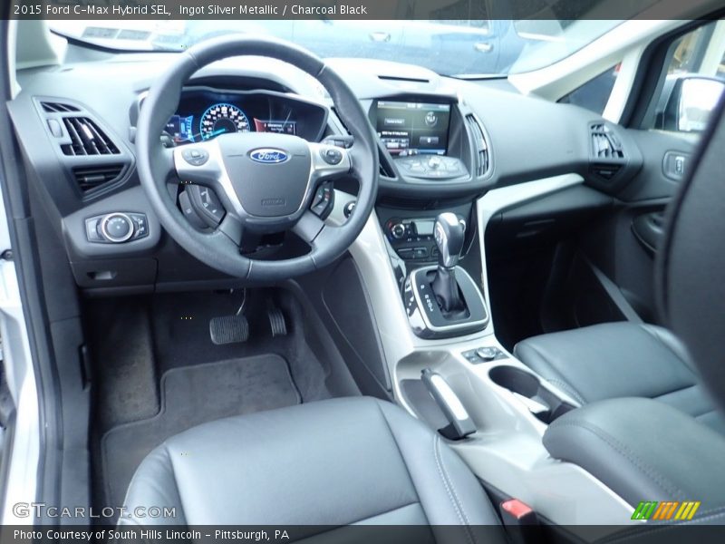 Ingot Silver Metallic / Charcoal Black 2015 Ford C-Max Hybrid SEL