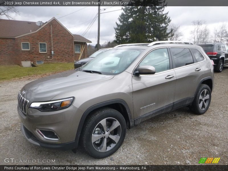 Light Brownstone Pearl / Black/Ski Grey 2019 Jeep Cherokee Limited 4x4