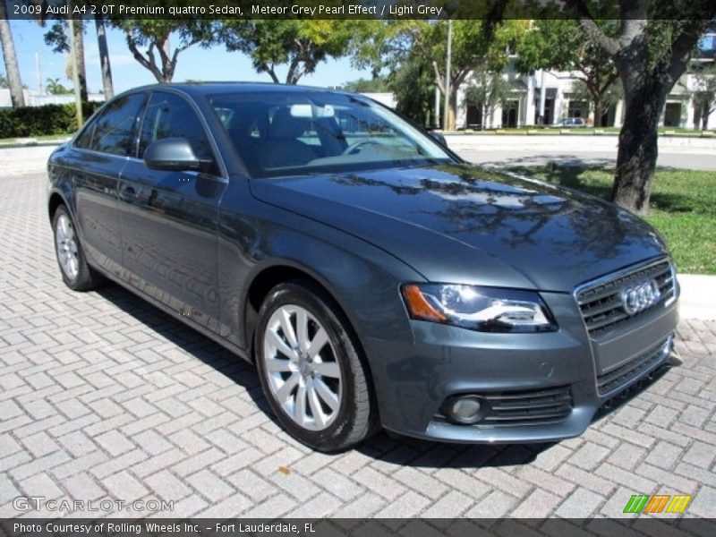 Meteor Grey Pearl Effect / Light Grey 2009 Audi A4 2.0T Premium quattro Sedan