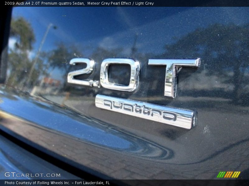 Meteor Grey Pearl Effect / Light Grey 2009 Audi A4 2.0T Premium quattro Sedan