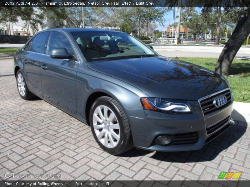 Meteor Grey Pearl Effect / Light Grey 2009 Audi A4 2.0T Premium quattro Sedan