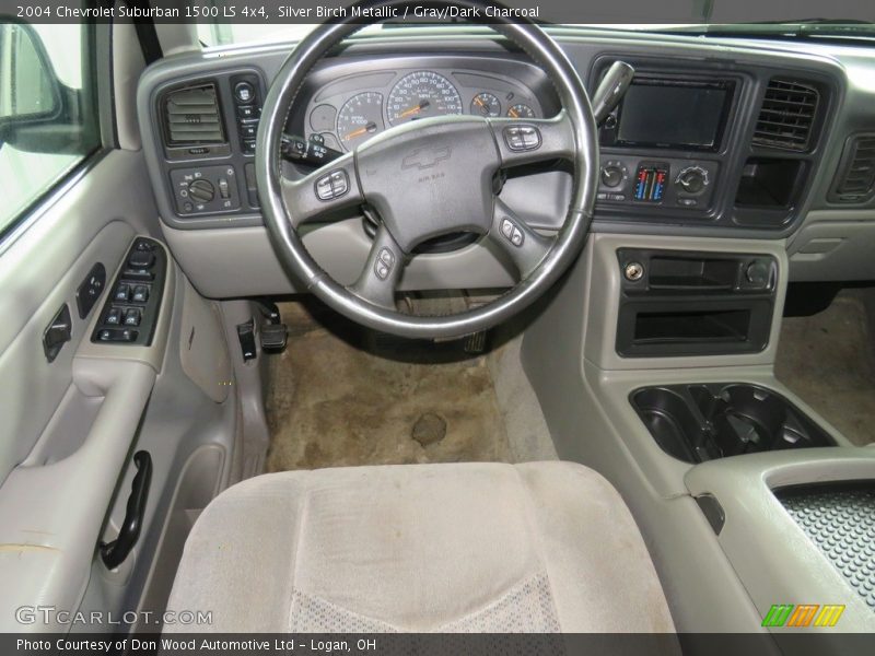 Silver Birch Metallic / Gray/Dark Charcoal 2004 Chevrolet Suburban 1500 LS 4x4