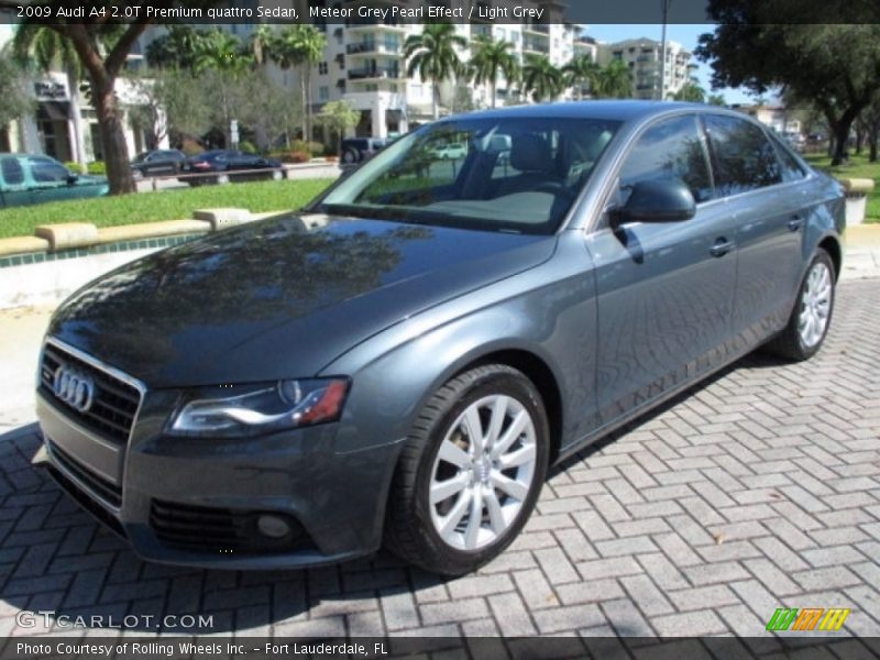 Meteor Grey Pearl Effect / Light Grey 2009 Audi A4 2.0T Premium quattro Sedan