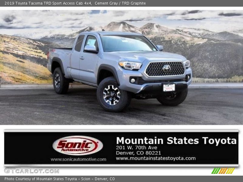 Cement Gray / TRD Graphite 2019 Toyota Tacoma TRD Sport Access Cab 4x4