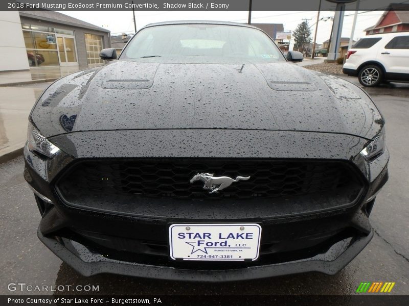 Shadow Black / Ebony 2018 Ford Mustang EcoBoost Premium Convertible