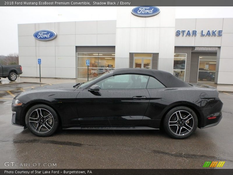 Shadow Black / Ebony 2018 Ford Mustang EcoBoost Premium Convertible