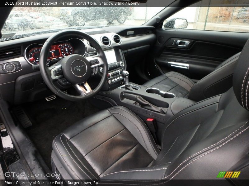  2018 Mustang EcoBoost Premium Convertible Ebony Interior
