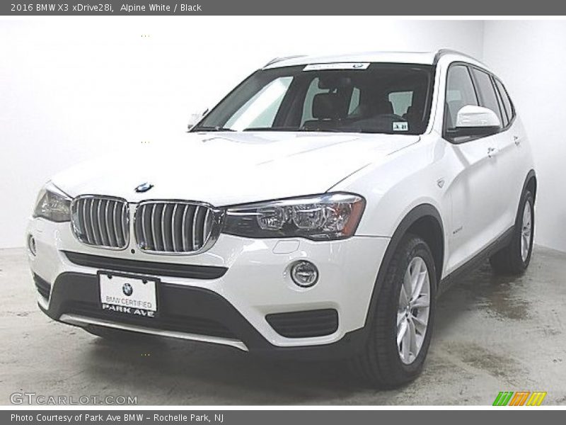 Alpine White / Black 2016 BMW X3 xDrive28i