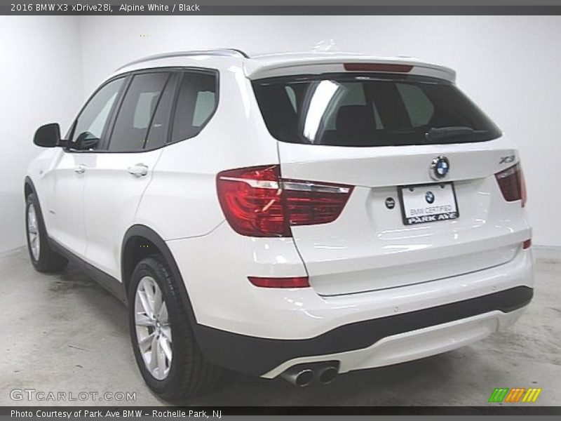 Alpine White / Black 2016 BMW X3 xDrive28i