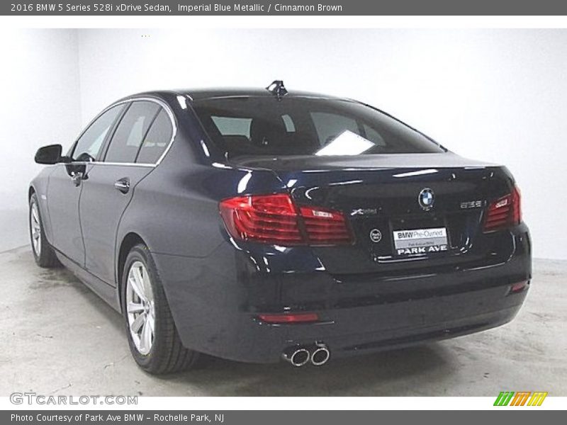 Imperial Blue Metallic / Cinnamon Brown 2016 BMW 5 Series 528i xDrive Sedan