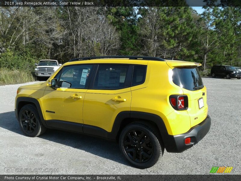 Solar Yellow / Black 2018 Jeep Renegade Altitude