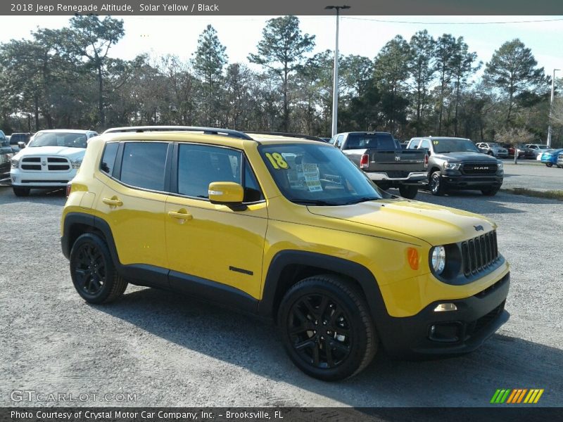 Solar Yellow / Black 2018 Jeep Renegade Altitude