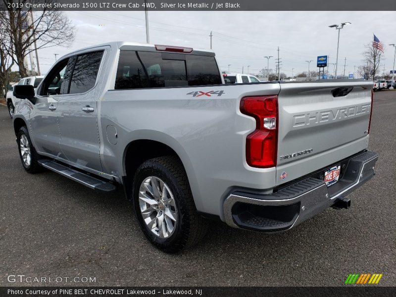 Silver Ice Metallic / Jet Black 2019 Chevrolet Silverado 1500 LTZ Crew Cab 4WD