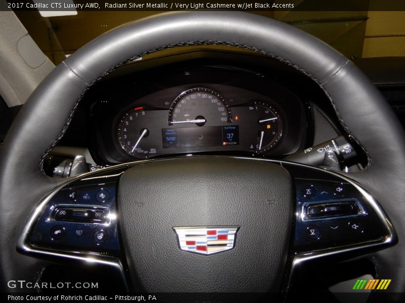 Radiant Silver Metallic / Very Light Cashmere w/Jet Black Accents 2017 Cadillac CTS Luxury AWD