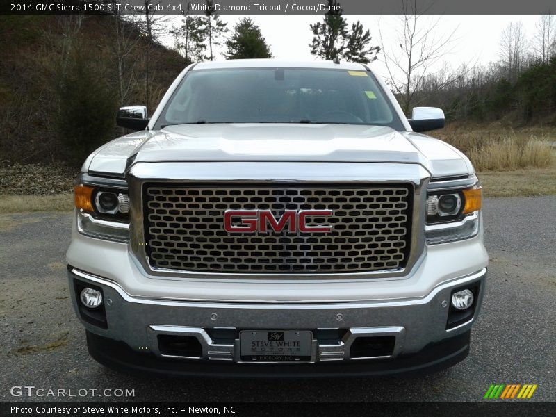 White Diamond Tricoat / Cocoa/Dune 2014 GMC Sierra 1500 SLT Crew Cab 4x4